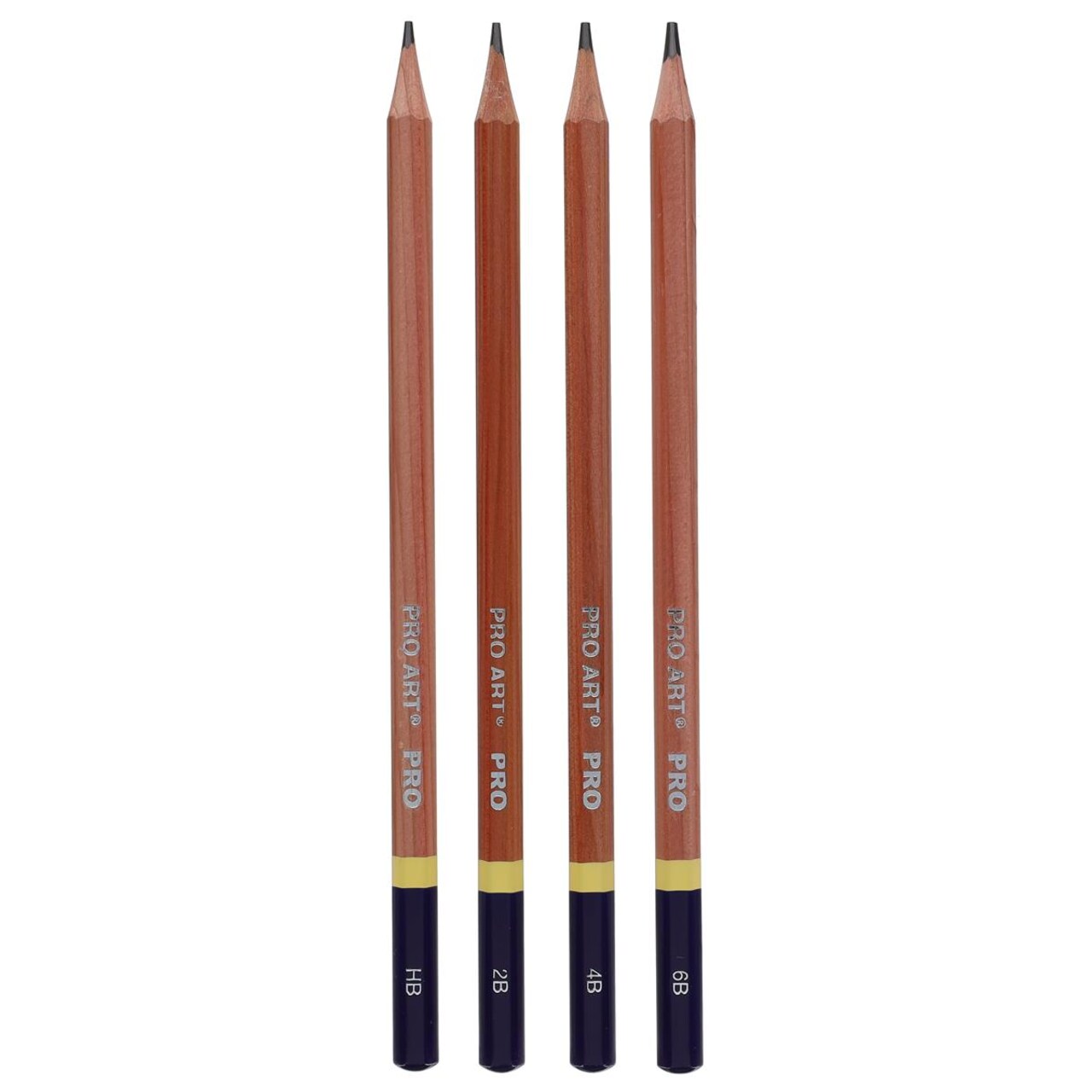 Pro Art Pencils Graphite Sketch Set 4pc – Smooth, Blendable Art Pencils for Sketching & Drawing, Includes 4 Drawing Pencils: HB, 2B, 4B, and 6B Graphite